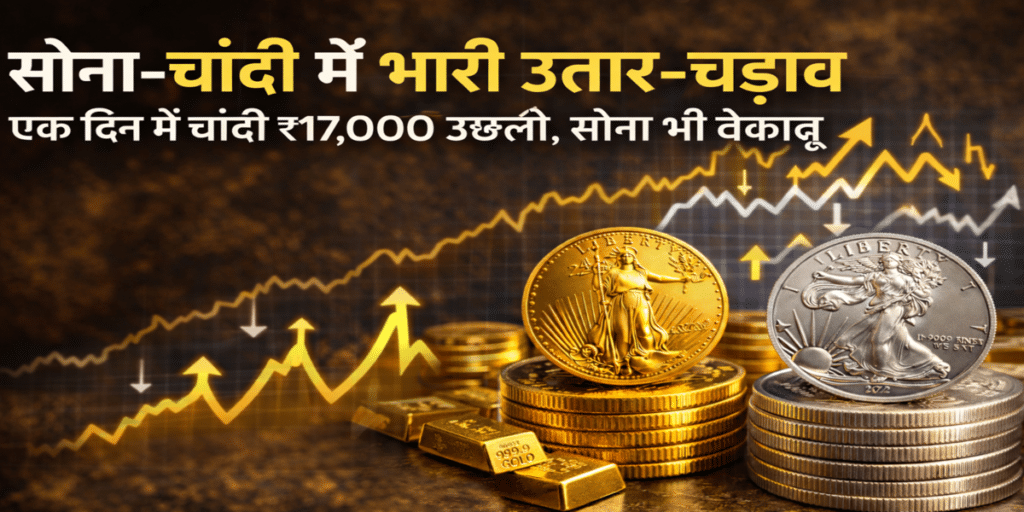 एक ही दिन में 17 हजार रुपये महंगी हुई चांदी, सोना भी रिकॉर्ड पर: जानिए तेजी के पीछे की पूरी कहानी एक दिन में ही 17000 रुपये महंगी हुई चांदी... सोना भी बेकाबू, क्यों आ रही इतनी तेजी?